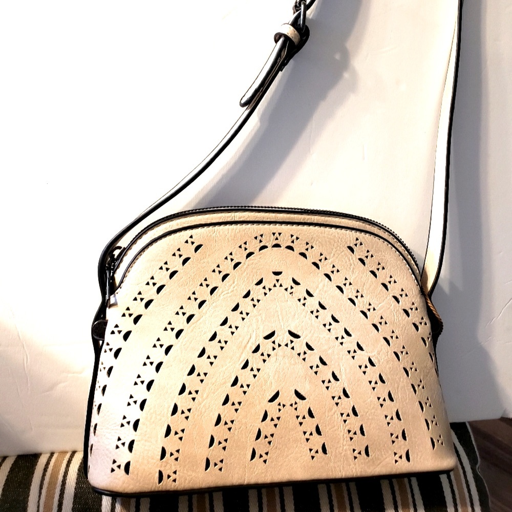 Elegant Cream Crossbody Bag